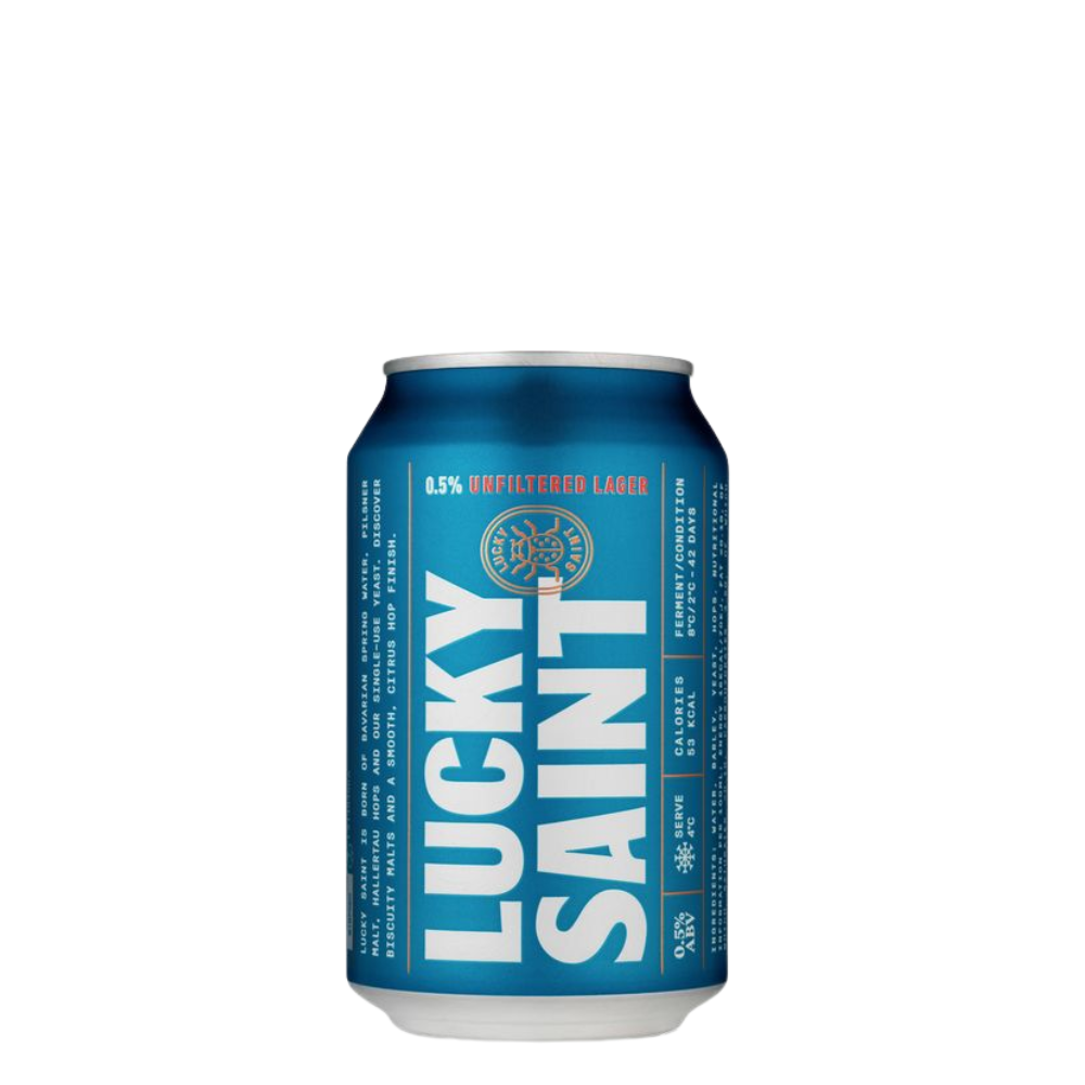 Lucky Saint Unfiltered Lager 0.5% 330ml