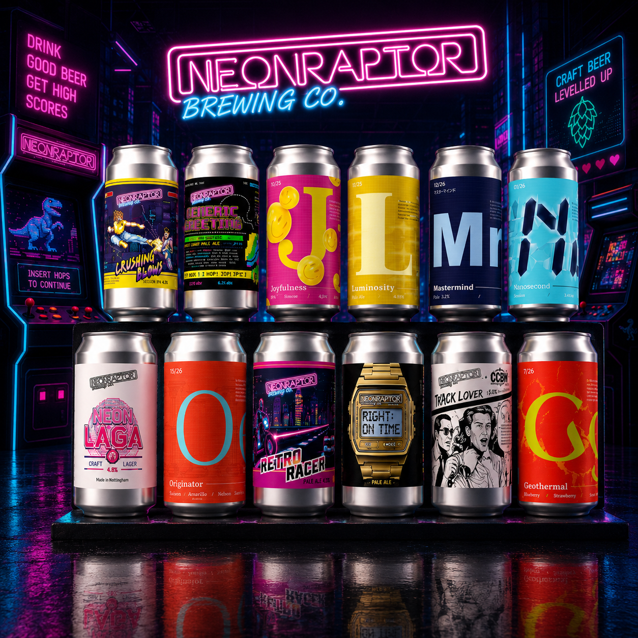 Neon Raptor Discovery Showcase Box - 12 x 440ml Mixed Craft Beer