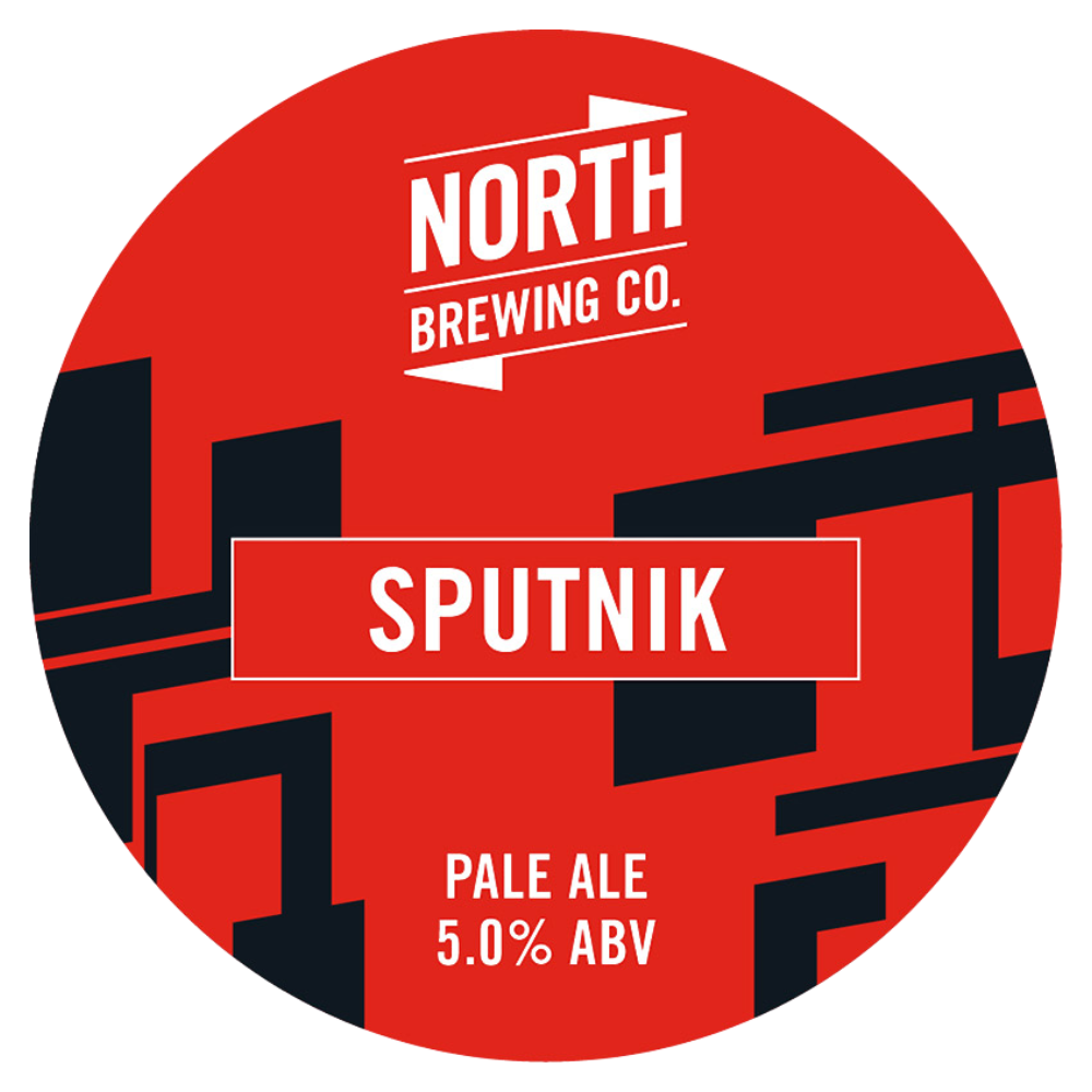 North Brewing Co. Sputnik Pale Ale label with red and black design