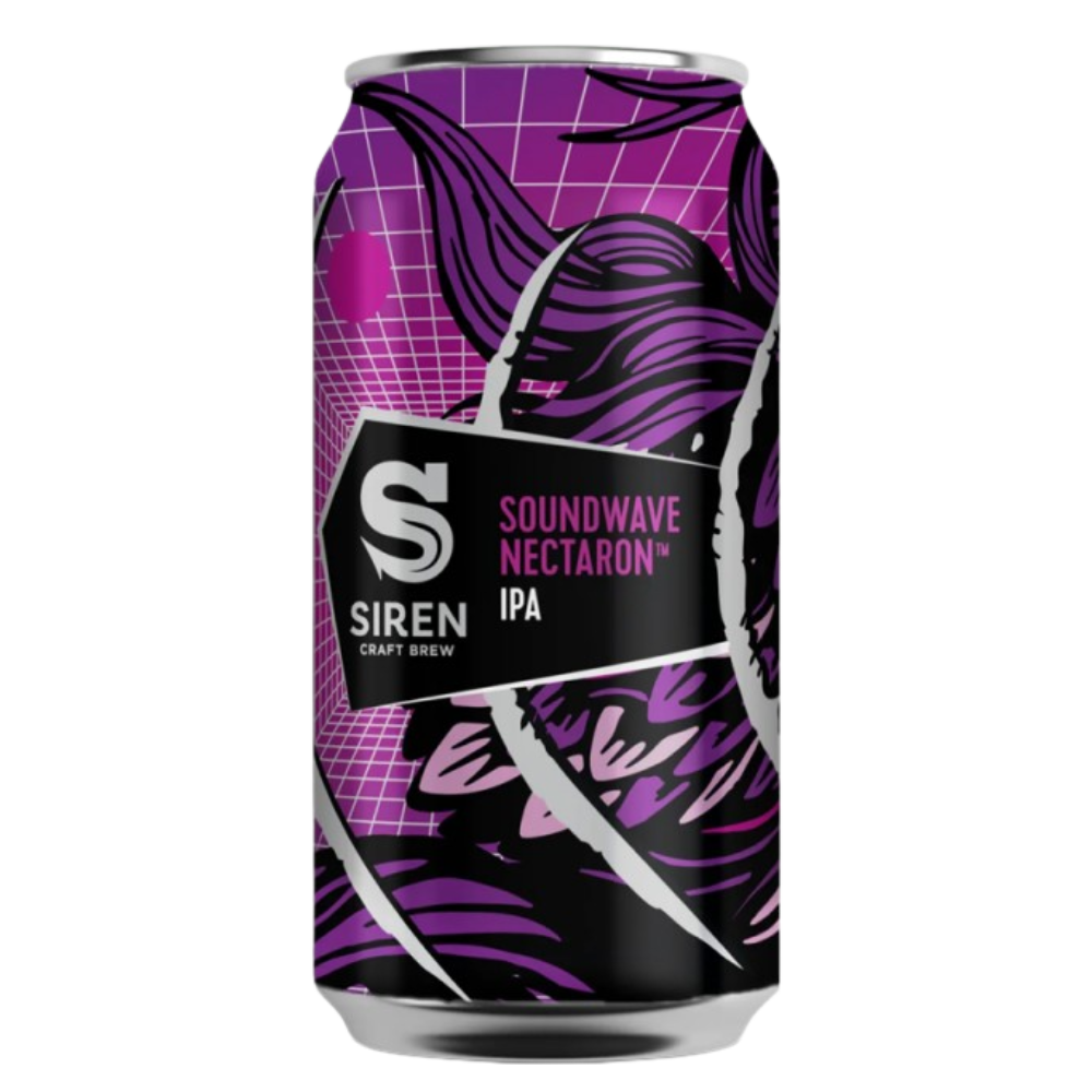 Can of Siren Soundwave Nectaron IPA with purple and black design