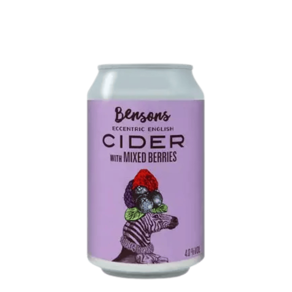 Bensons Eccentric English Cider: Mixed Berries (Fruit Cider, 4%) 330ml Low Cost Beer