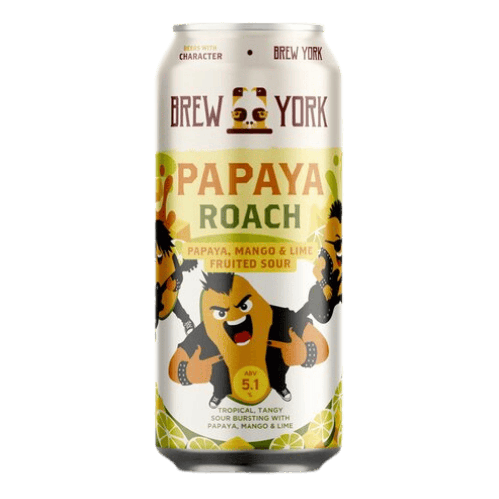 Brew York Papaya Roach (Fruited Sour, 5.1%) 440ml Low Cost Beer