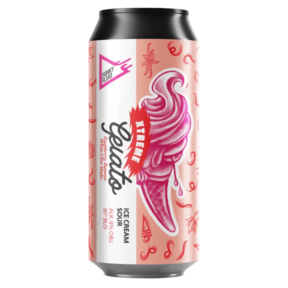 Funky Fluid 11.04.2025 Gelato XTREME: Raspberry Banana White Choc Shake (8%) 500ml Low Cost Beer