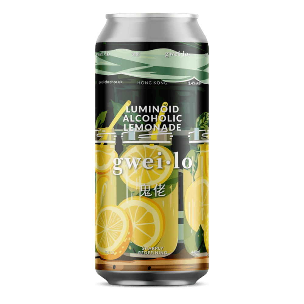 Gweilo Luminoid Alcoholic Lemonade (3.4%) 440ml Low Cost Beer
