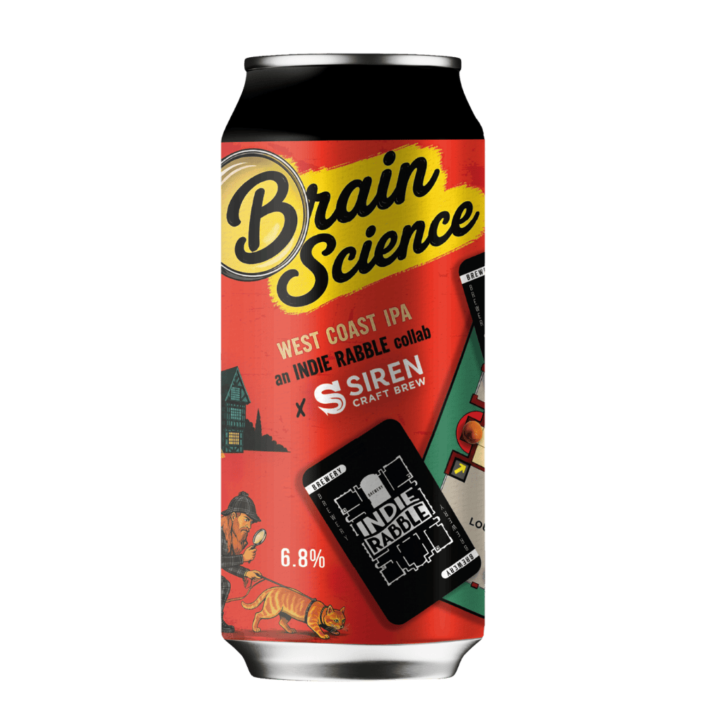 Indie Rabble Beer Brain Science x Siren Craft Brew (West Coast IPA, 6.8%) 440ml Low Cost Beer