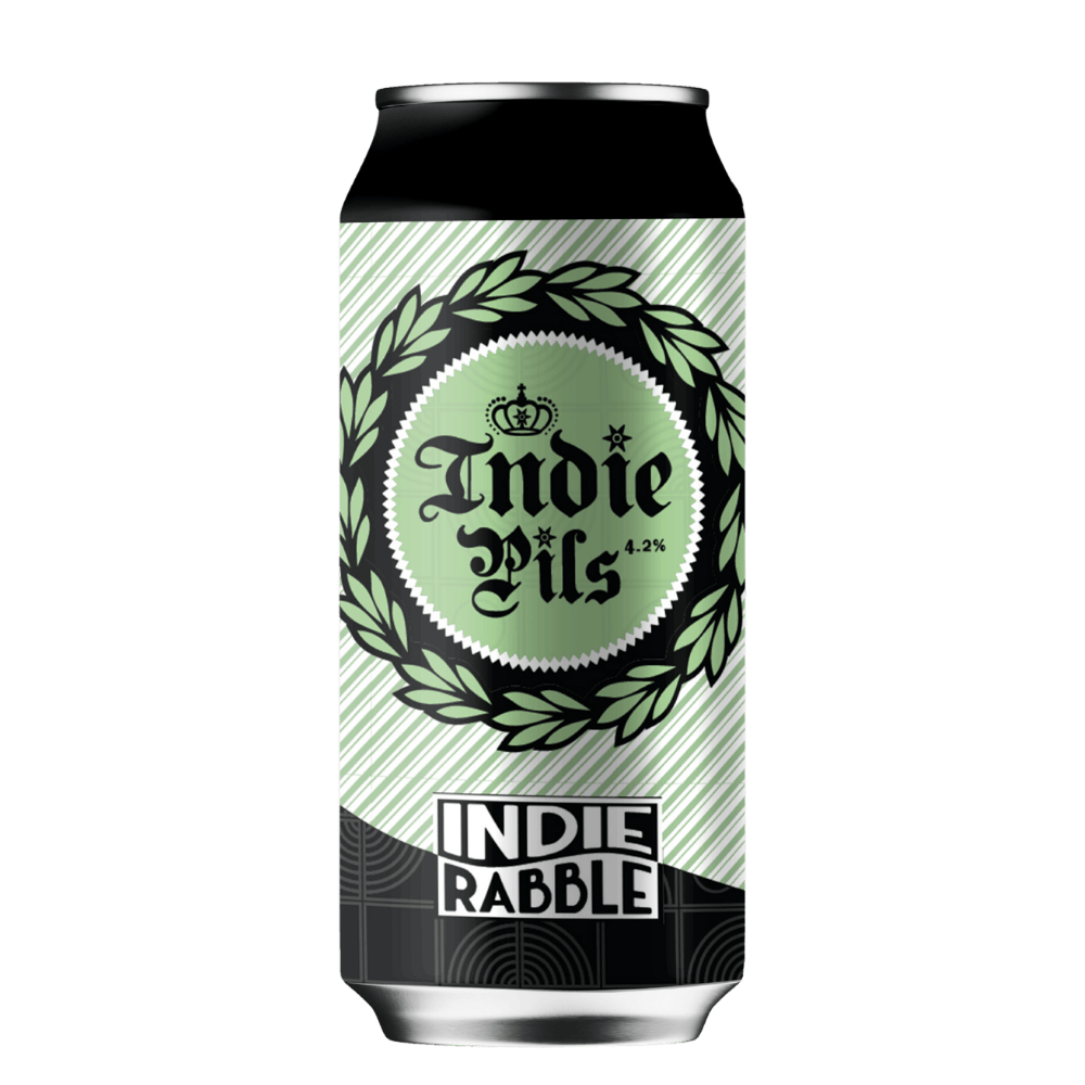 Indie Rabble Beer Indie Pils (German Pils, 4.2%) 440ml Low Cost Beer