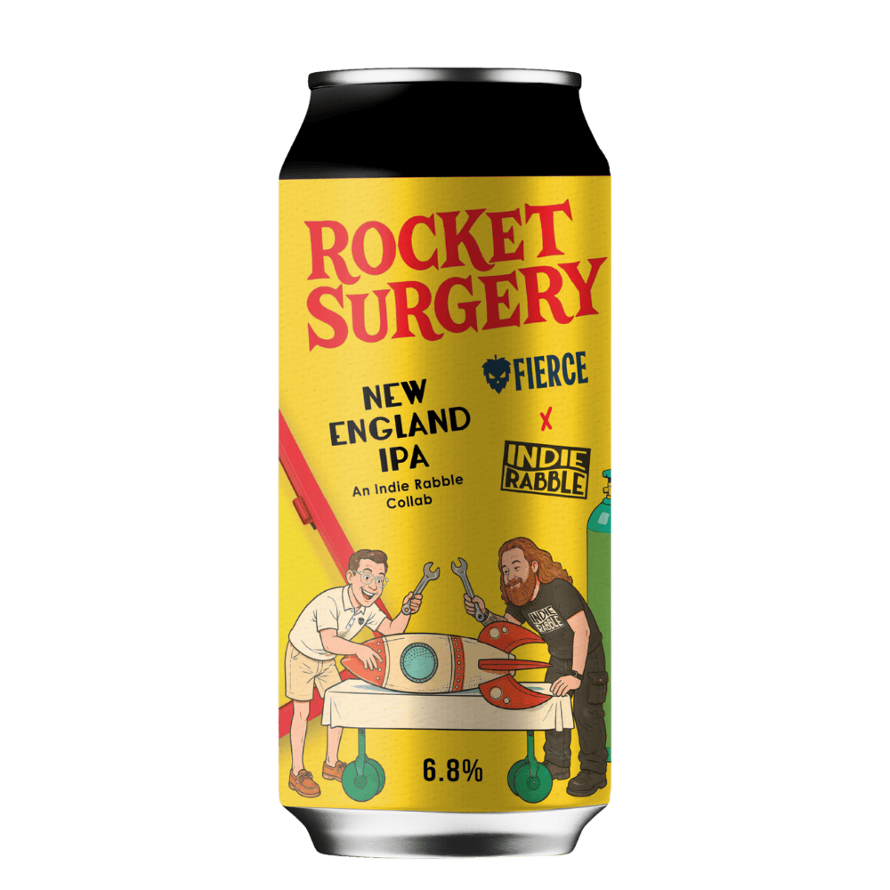 Indie Rabble Beer Rocket Surgery x Fierce Beer (New England IPA, 6.8%) 440ml Low Cost Beer