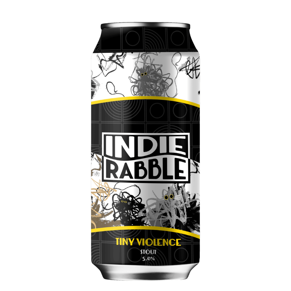 Indie Rabble Beer Tiny Violence (Stout, 5%) 440ml Low Cost Beer