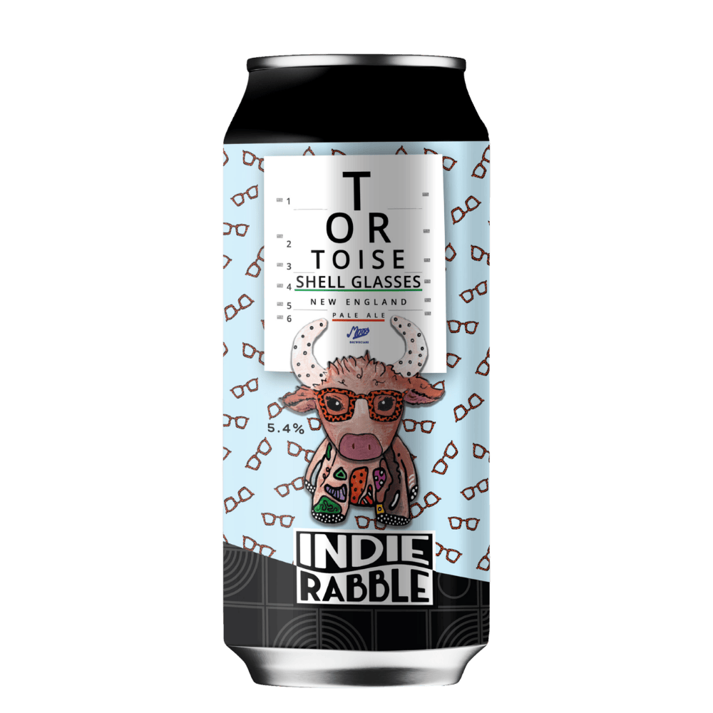 Indie Rabble Beer Tortoiseshell Glasses (American Pale Ale, 5.4%) 440ml Low Cost Beer