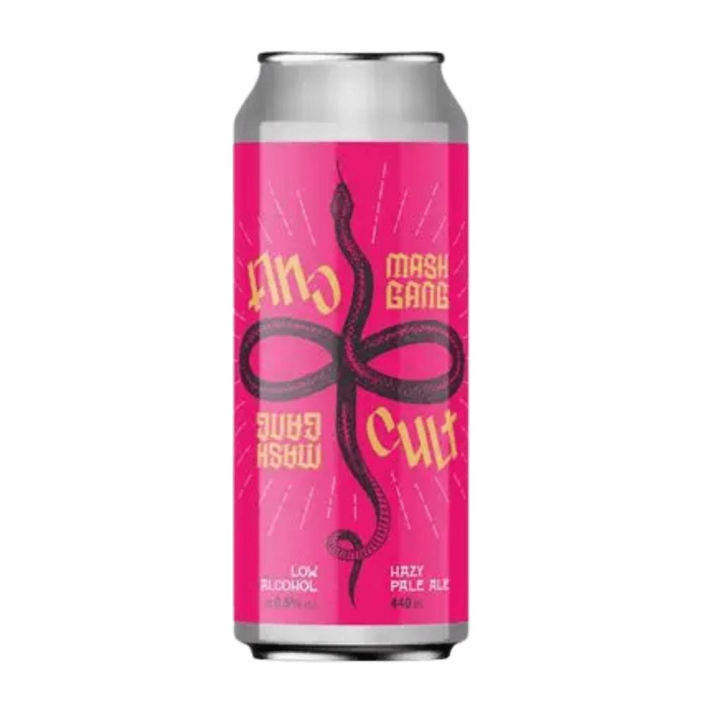 Mash Gang Cult Hazy (Pale Ale, 0.5%) 440ml Low Cost Beer