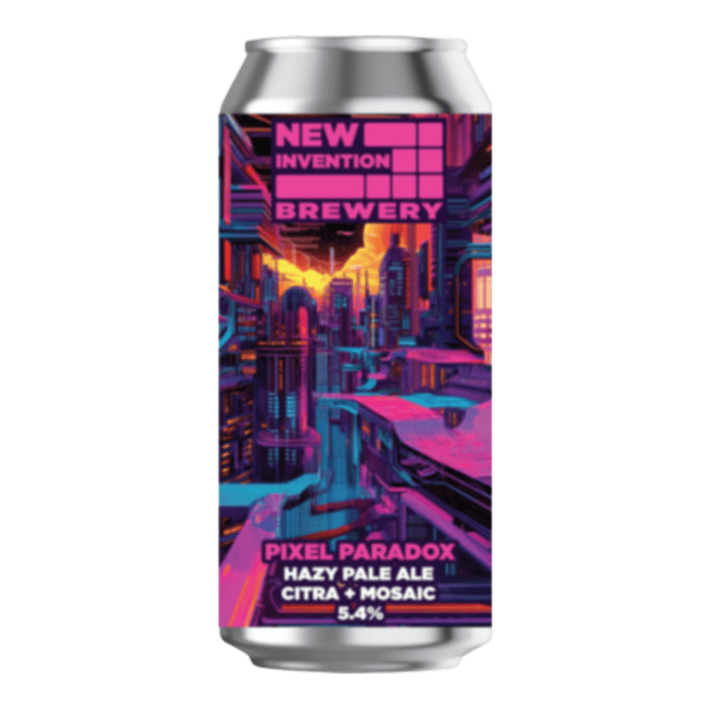 New Invention Brewery Pixel Paradox Hazy Pale (5.4%) 440 ml Low Cost Beer