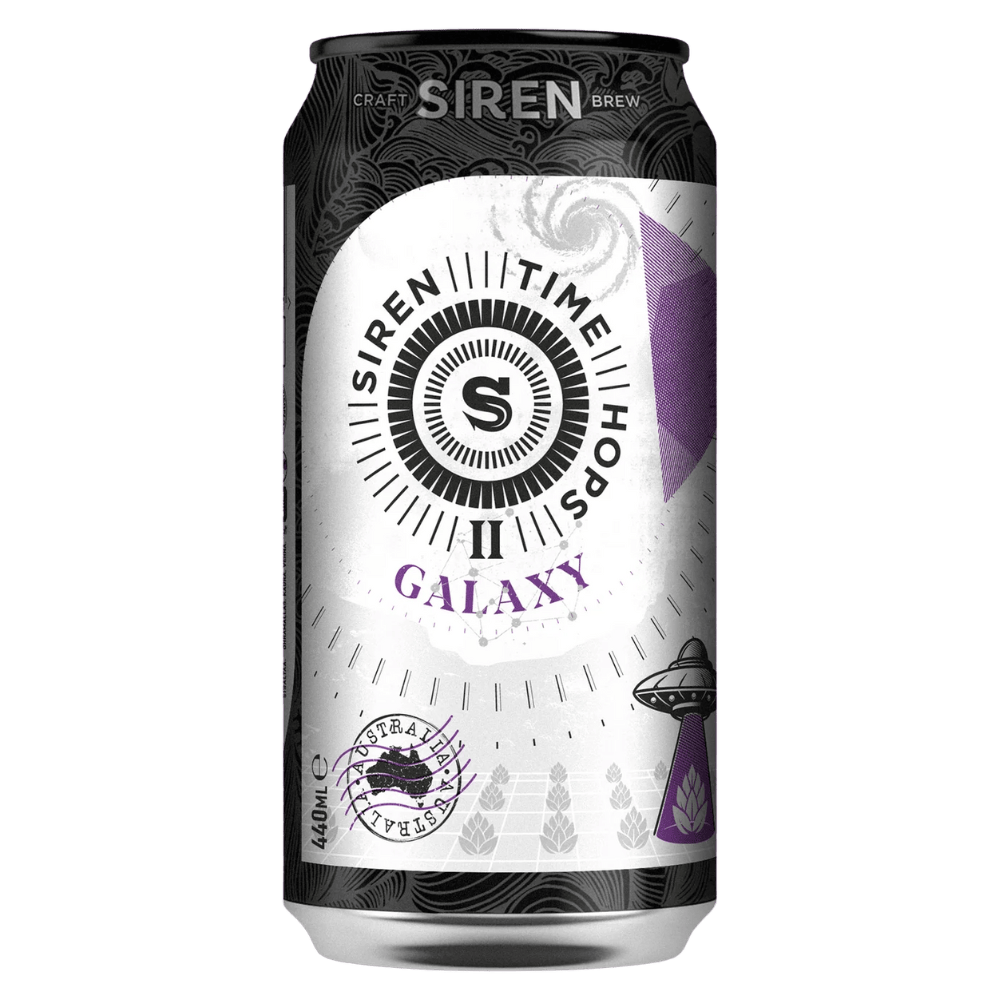 Siren Craft Brew Time Hops: Galaxy (Hazy IPA, 6.5%) 440ml Low Cost Beer