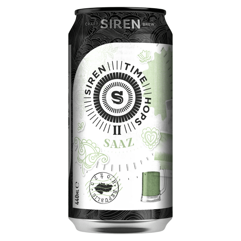 Siren Craft Brew Time Hops: Saaz (Bohemian Pilsner, 5.1%) 440ml Low Cost Beer