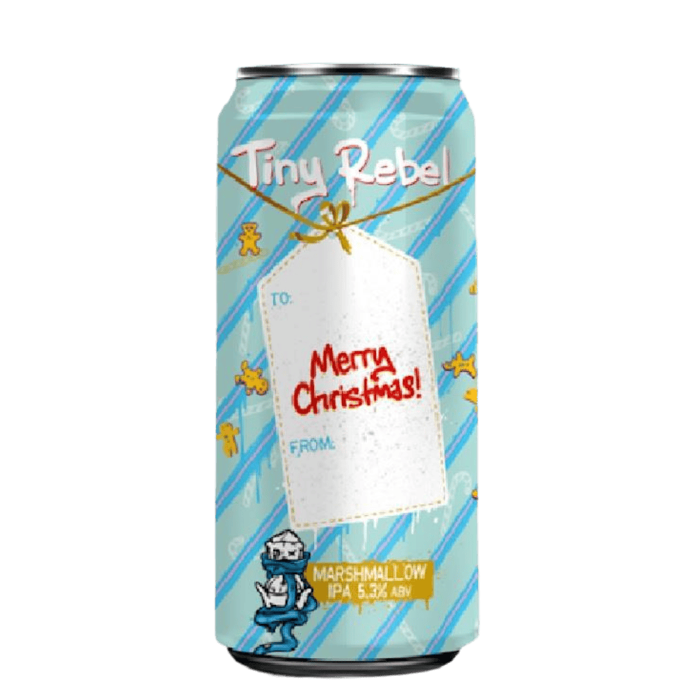 Tiny Rebel Nov 2023 Merry Christmas (Marshmallow IPA, 5.3%) 440ml Low Cost Beer